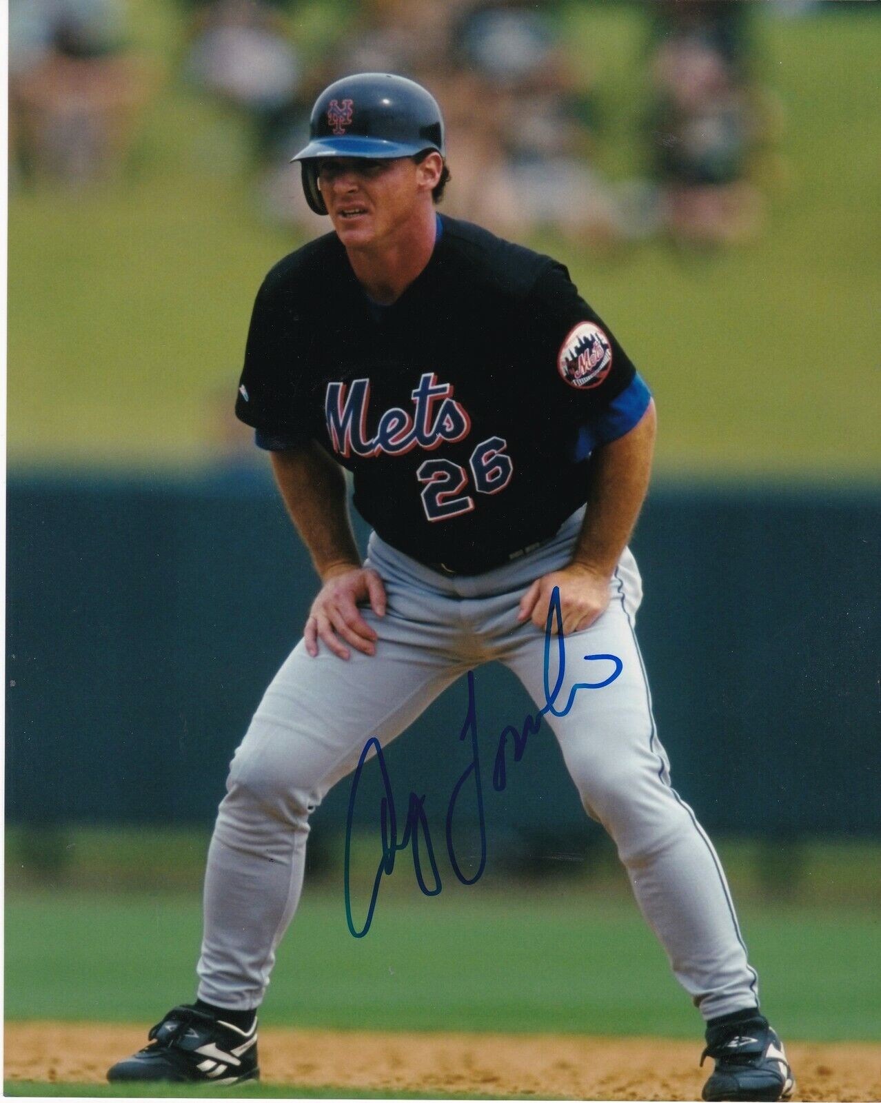 ANDY TOMBERLIN NEW YORK METS ACTION SIGNED 8x10