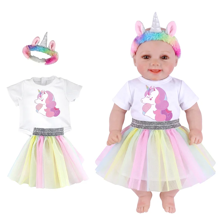 16"-18" Pink Baby Doll Play Set Babeside Baby Doll Accessories 8 Pcs