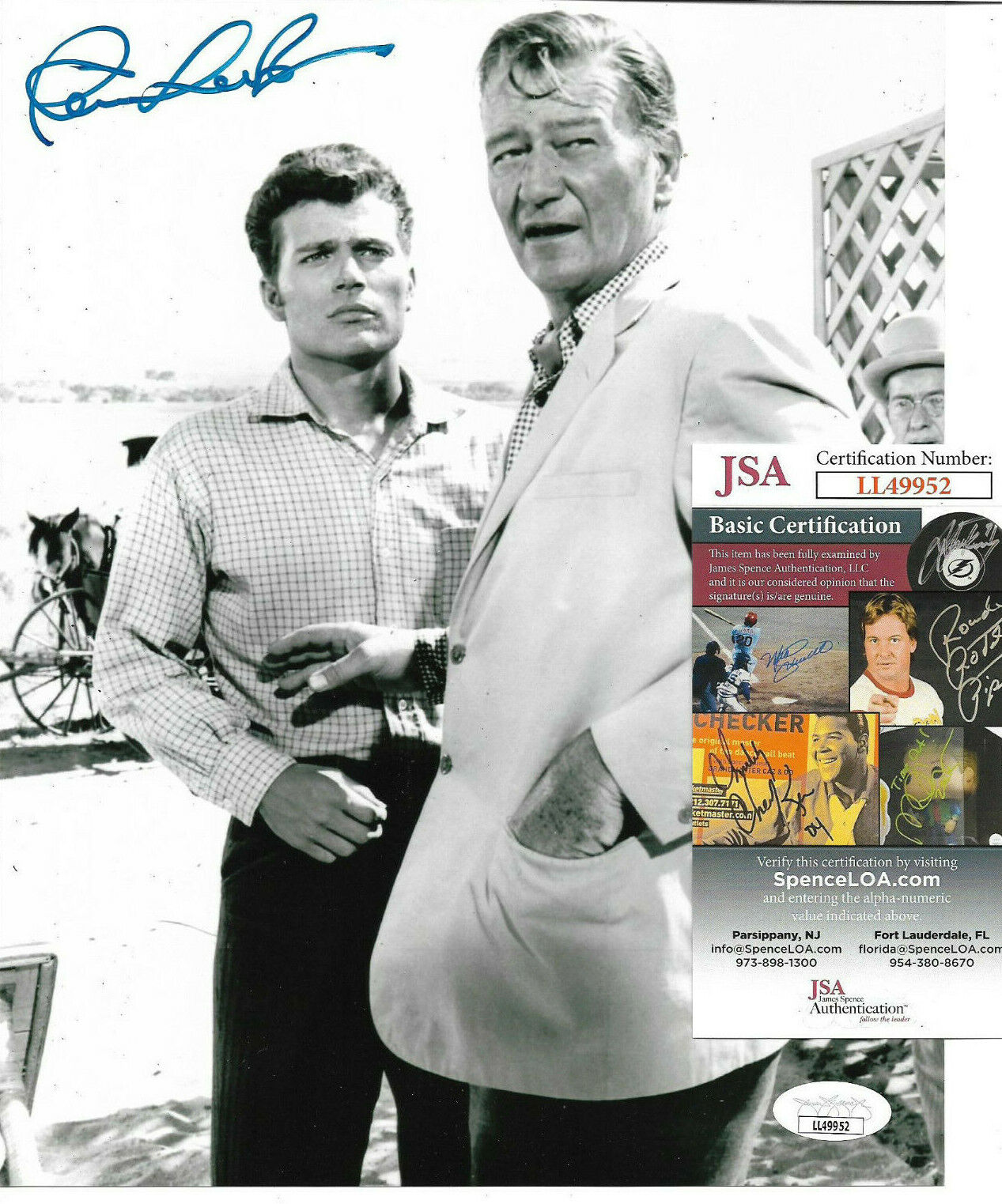 Patrick Wayne Signed 8x10 Photo Poster painting Autographed, Actor, John Wayne's Son, JSA COA