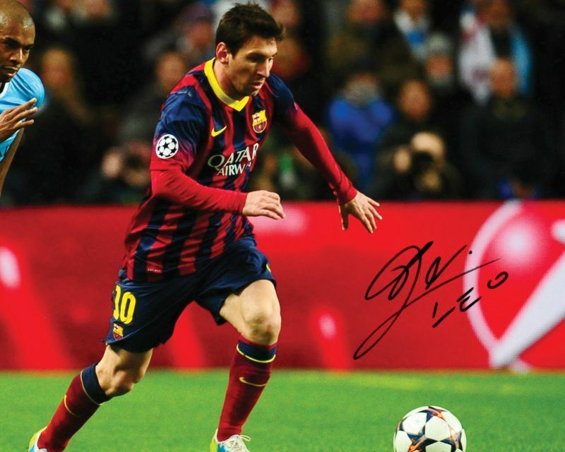 Lionel Messi - FC Barcelona Autograph Signed Photo Poster painting Print