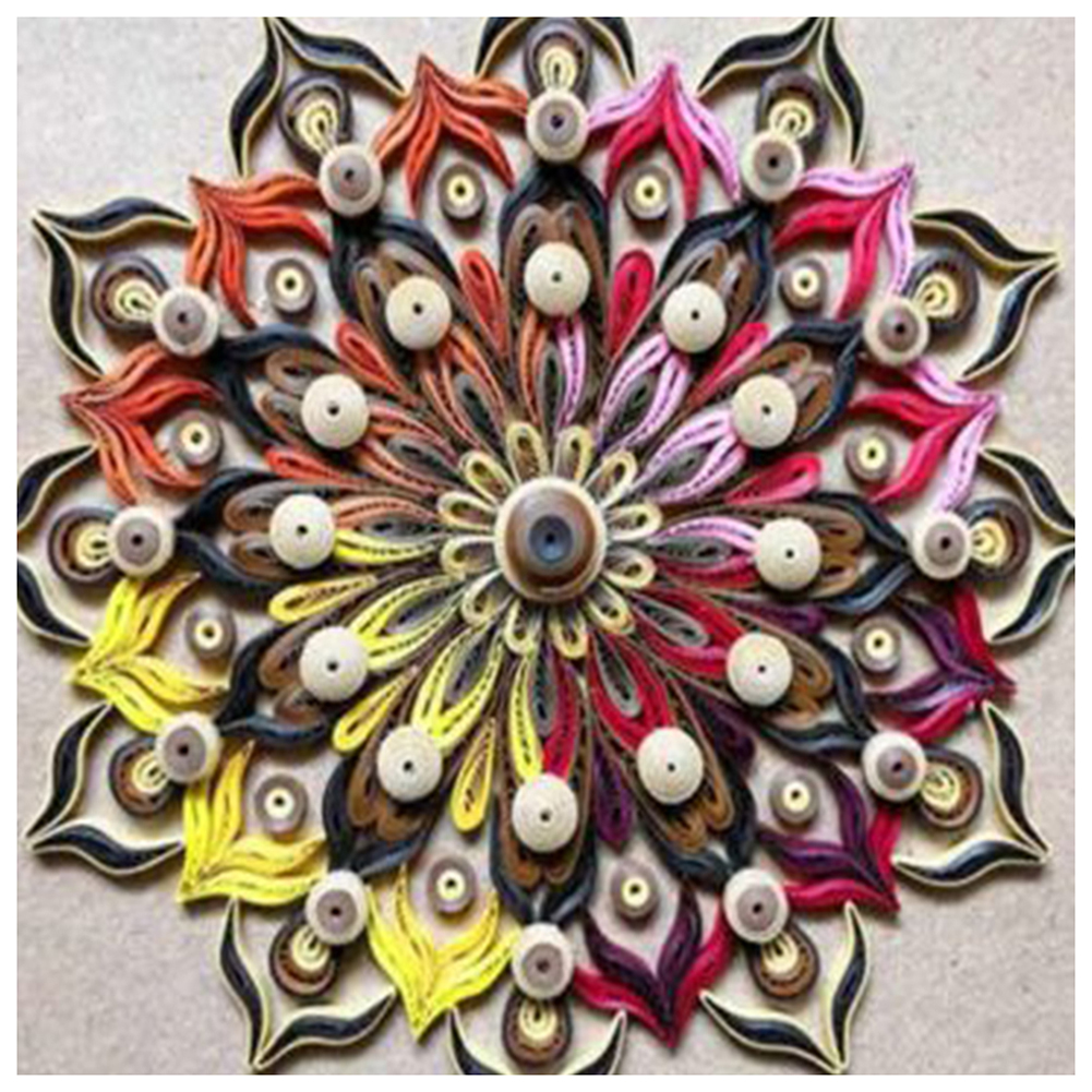 

Flower Quilling Paper Mandala - Round Drill Diamond Painting - 40*40CM, 501 Original