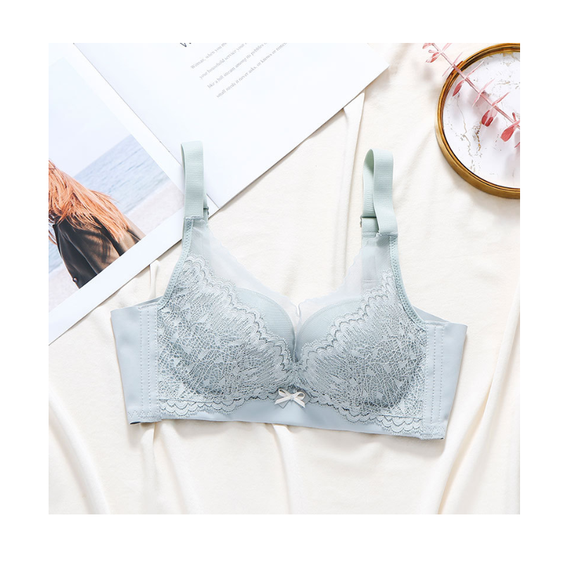Soutien-gorge en soie sans monture, ajustement en dentelle fine- SOIE PLUS