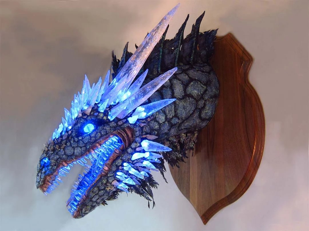 The Domineering Evil Dragon Wall Sculpture Lamp Decoration
