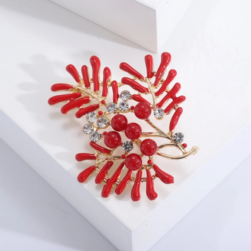 Minimalist Pin Coral Alloy Enamel Women’s Brooches