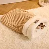 Cat Sleeping Bag Warm Funny Tunnel Cat Nest Cat Bed for 5-8kg Cats Pet Supplies
