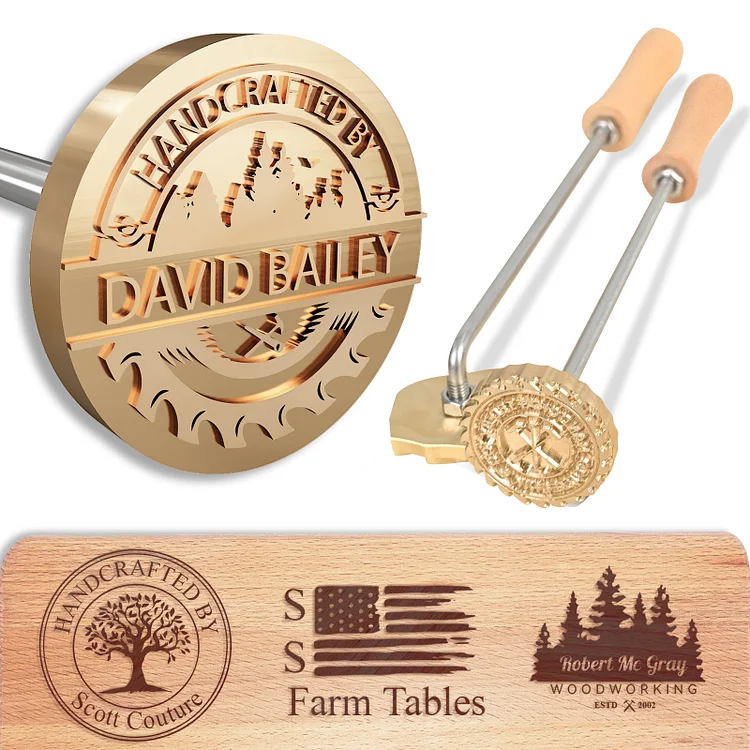 Duckbe Branding Iron for Wood, Custom Wood Branding Iron Personalized Wood Burning Stamp for Meat Bread Plastic, Metal Leather Stamp Logo Wedding Stamps, Woodworker Wood Engraver Handcrafted Gift