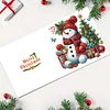 (US Only)6PCS DIY Xmas Snowman Diamond Art Greeting Cards Congratulations Cards & Gifts