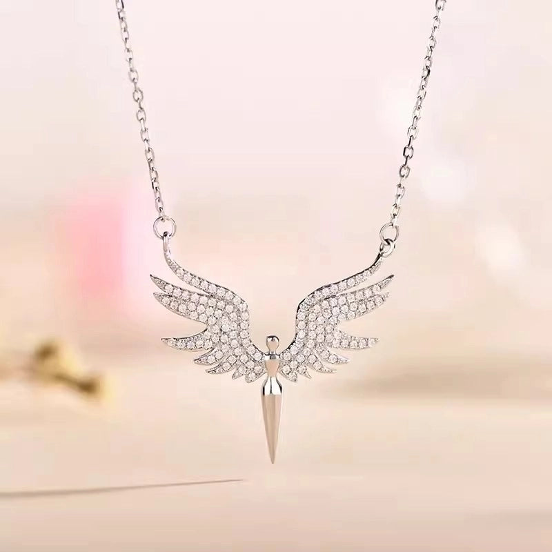 Angel Wings Titanium Steel Necklace Pendant Women’s Collarbone Creative Wings Necklace  Gift For Girlfriend Wife -3010