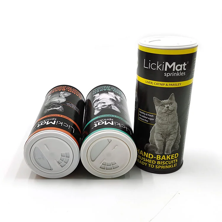 Custom Made Pet Food Paper Packaging Cans Composite Cardboard