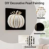 (25x25cm)DIY Pearl Painting Pumpkin Framed Handmade Pearl Material Art Kit Living Room Decor