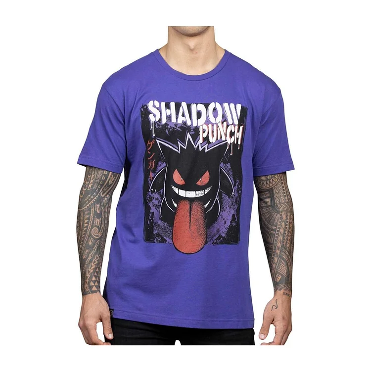 Gengar Pokémon Greatest Hits Purple Relaxed Fit Crew Neck T-Shirt - Adult