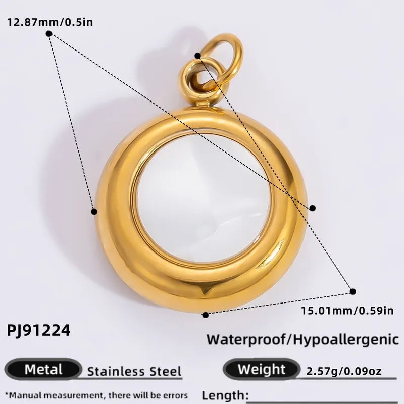 1 Piece 11.34*11.08mm 24.65*13.62mm 4.29*24.15mm 304 Stainless Steel Zircon 18K Gold Plated Tree Heart Shape Candy Jewelry Accessories Pendant