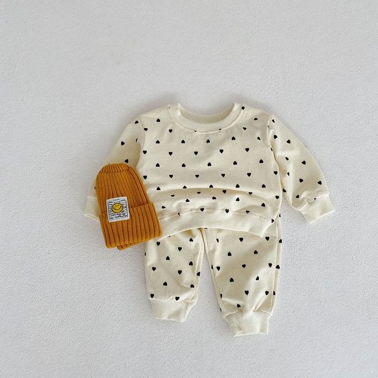 Baby Heart Sweatshirt & Pants Set