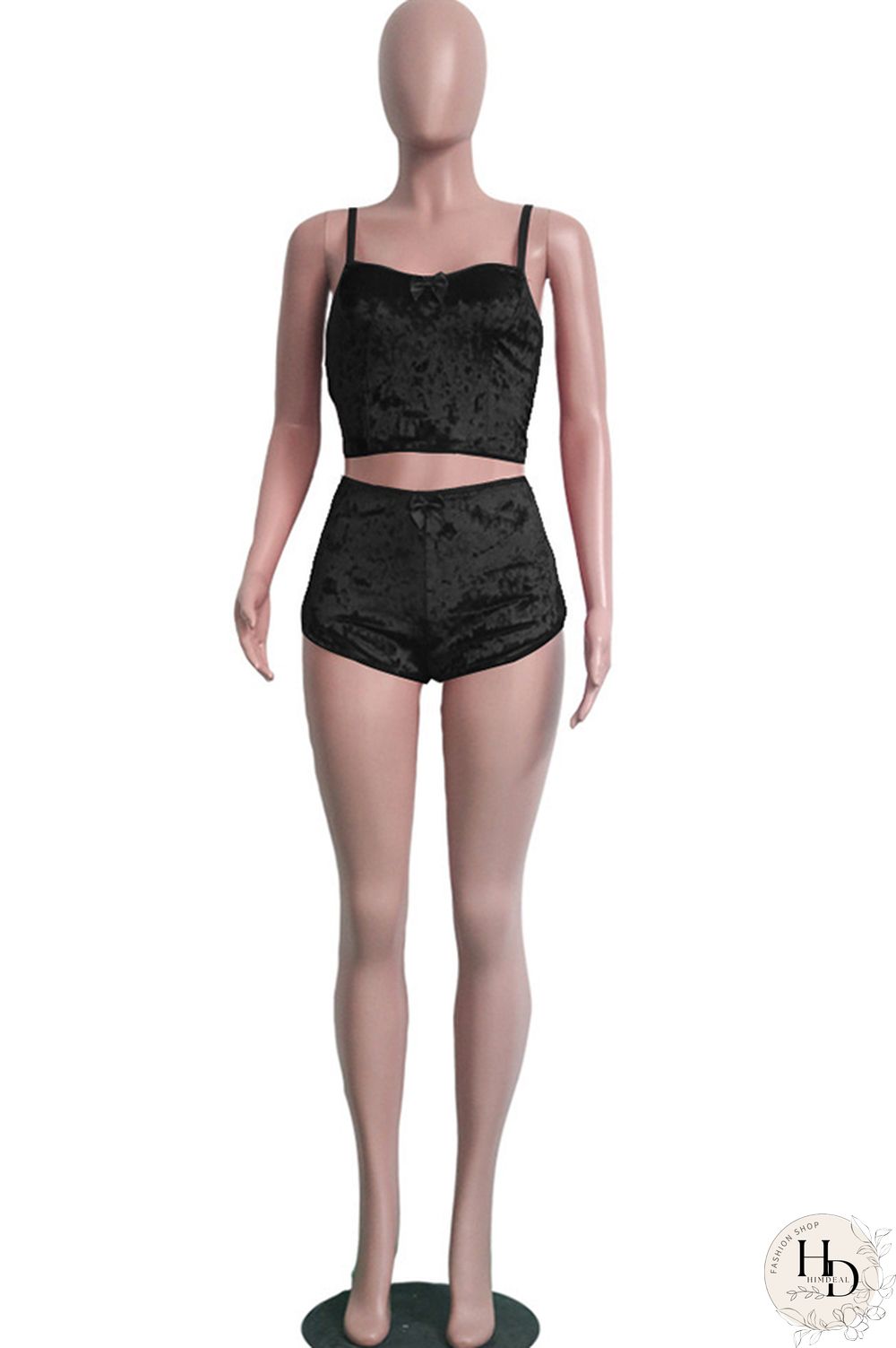 Pink Polyester Sexy Solid Two Piece Suits Straight Sleeveless