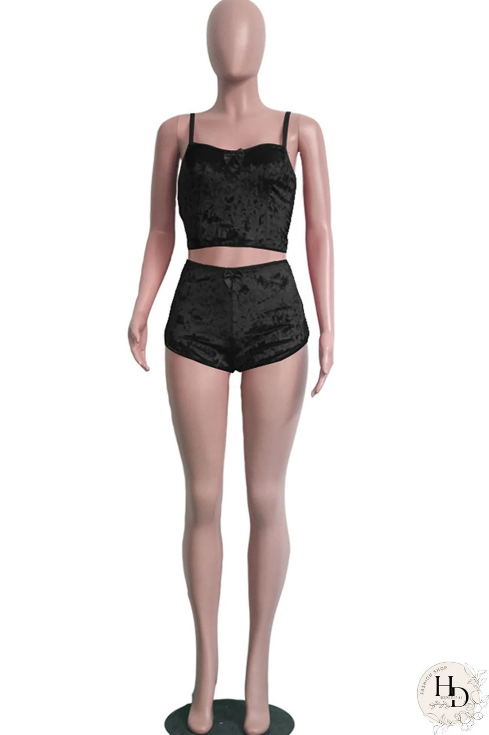 Pink Polyester Sexy Solid Two Piece Suits Straight Sleeveless