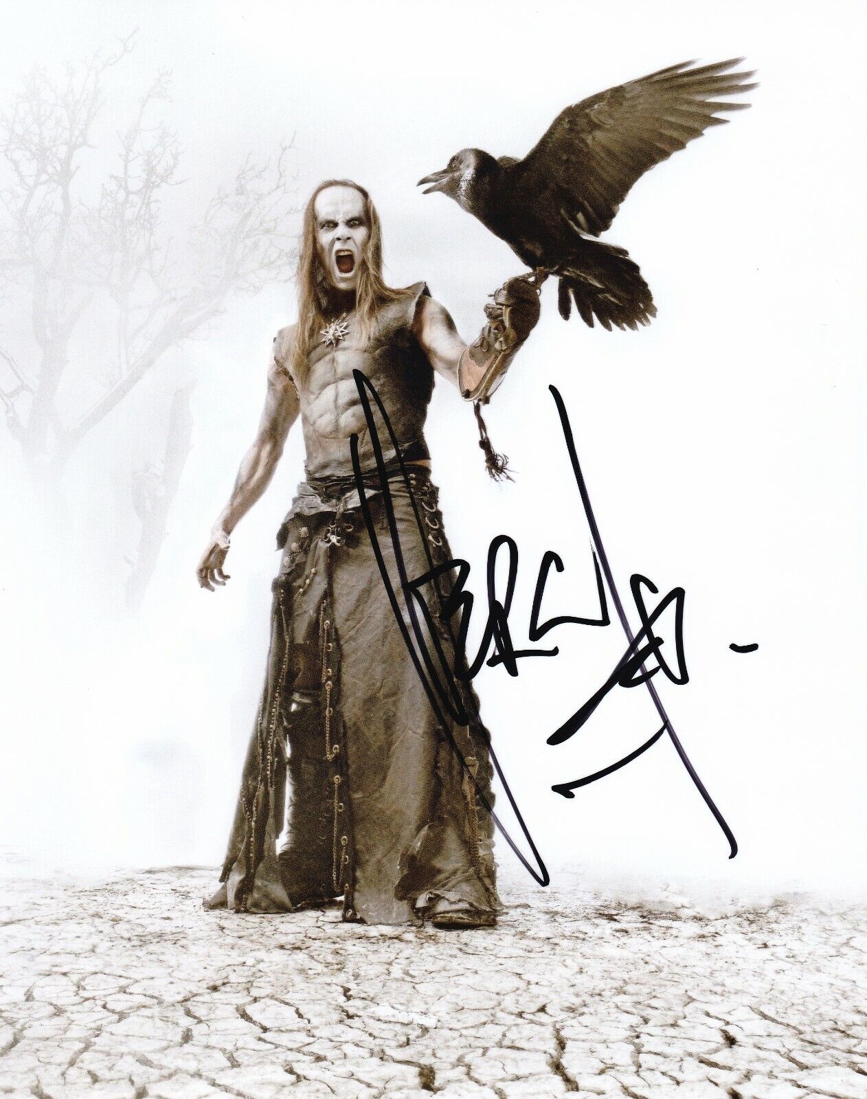 Nergal from Behemoth REAL hand SIGNED Photo Poster painting #1 COA Autographed Death Metal Band