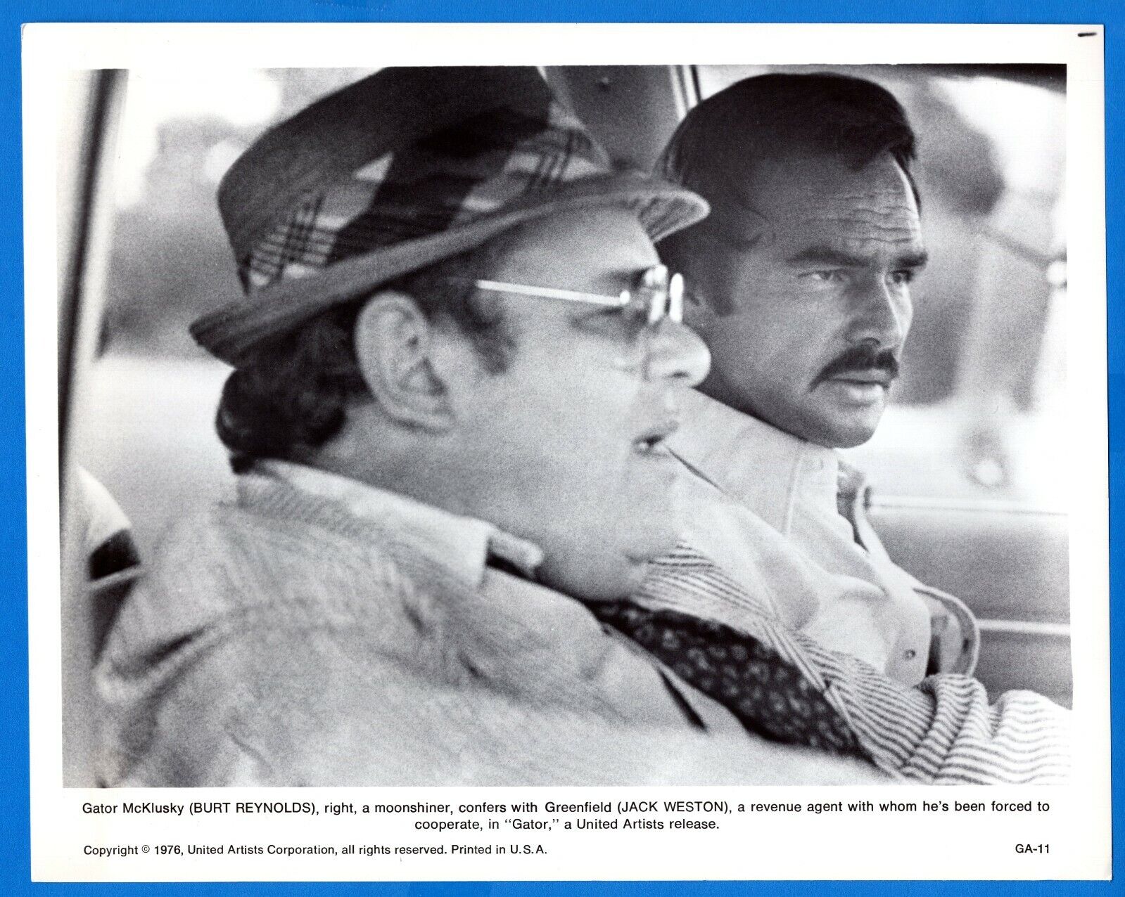 BURT REYNOLDS JACK WESTON Vintage 8x10 Promo News Press Photo Poster painting 1976 GATOR