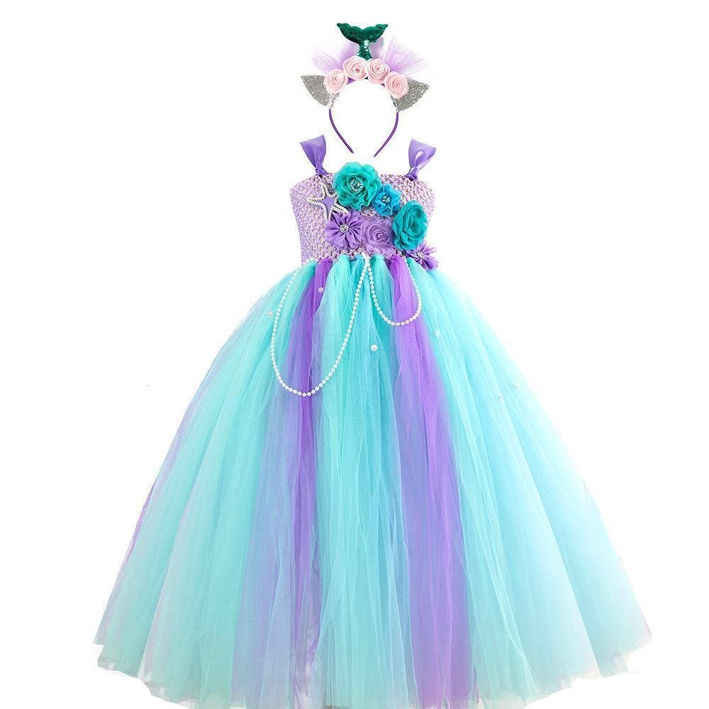 Mermaid Princess Dress Yarn Tutu Skirt