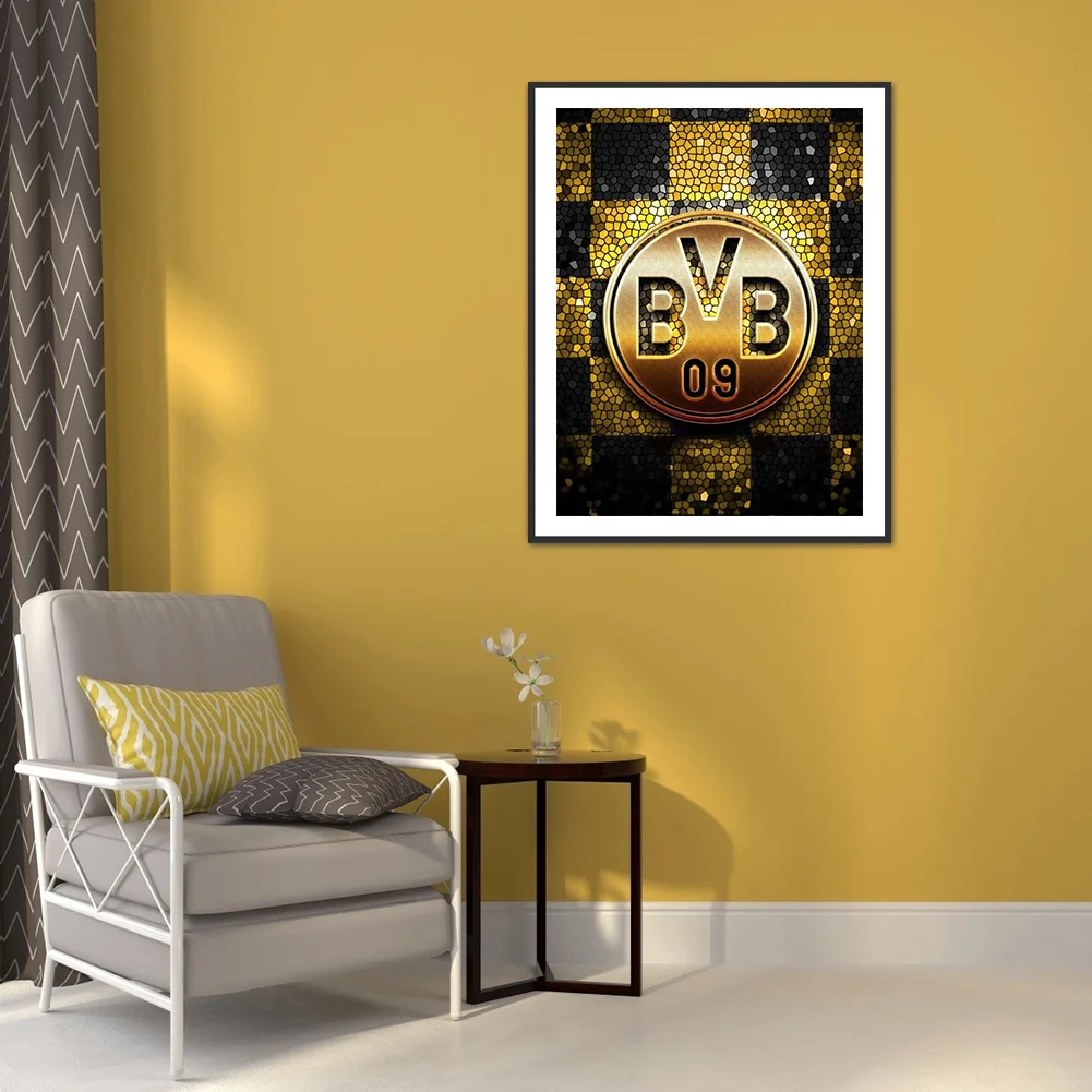 Diamond Painting - Full Round Drill - Dortmund Badge(30*40cm)