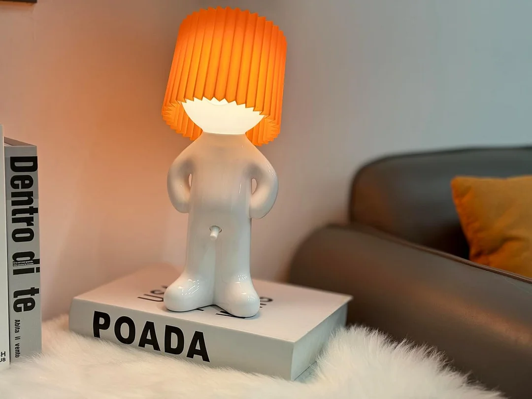 Modest Mike Lamp,Shy Boy Table Lamp, Naughty Little Boy Lamp,Fun Night lamp for Adults,Light Creative Small Night,That Wiener Switch,Gift Valentines Day Present (Yellow-1)