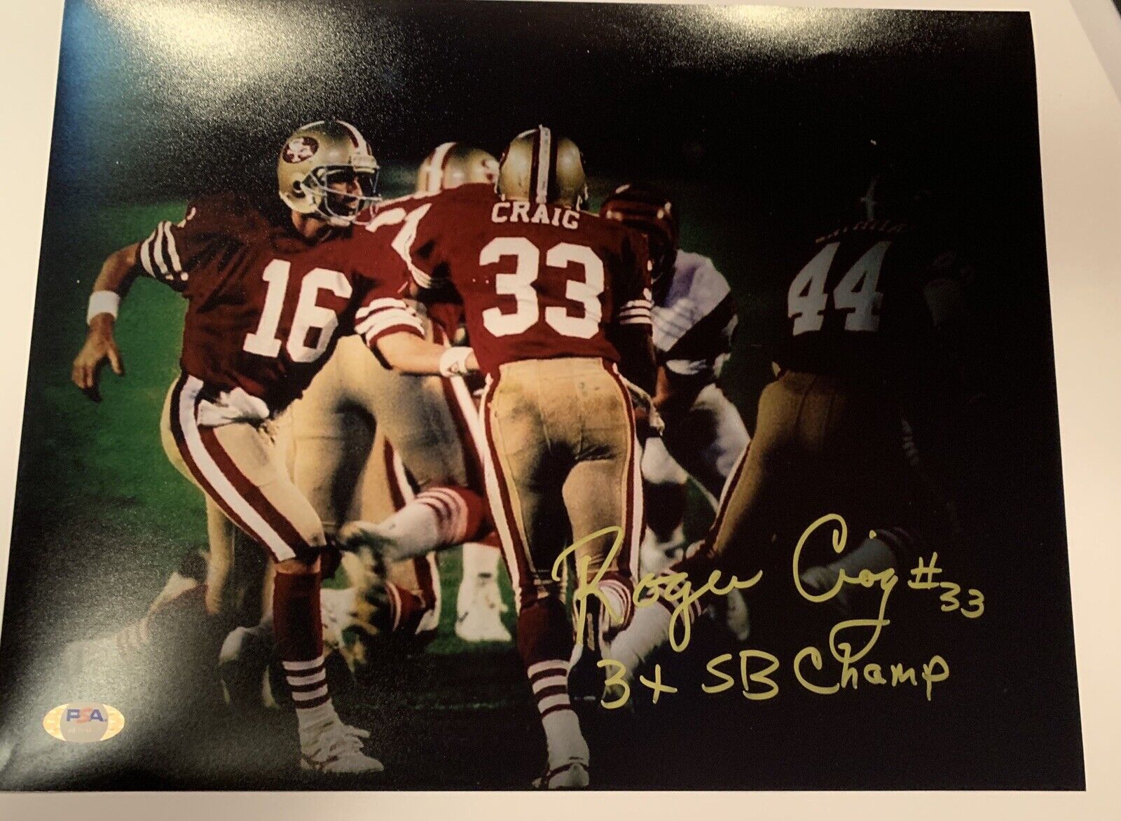 Roger Craig Signed 11x14 Pic Photo Poster painting Auto Niners Psa/dna Coa