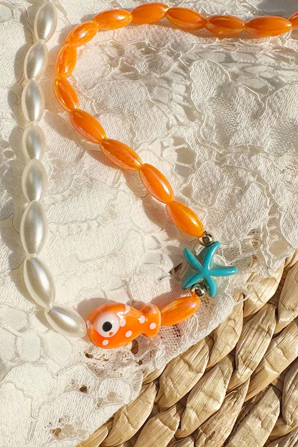 Cute Polka Dot Clownfish Necklace