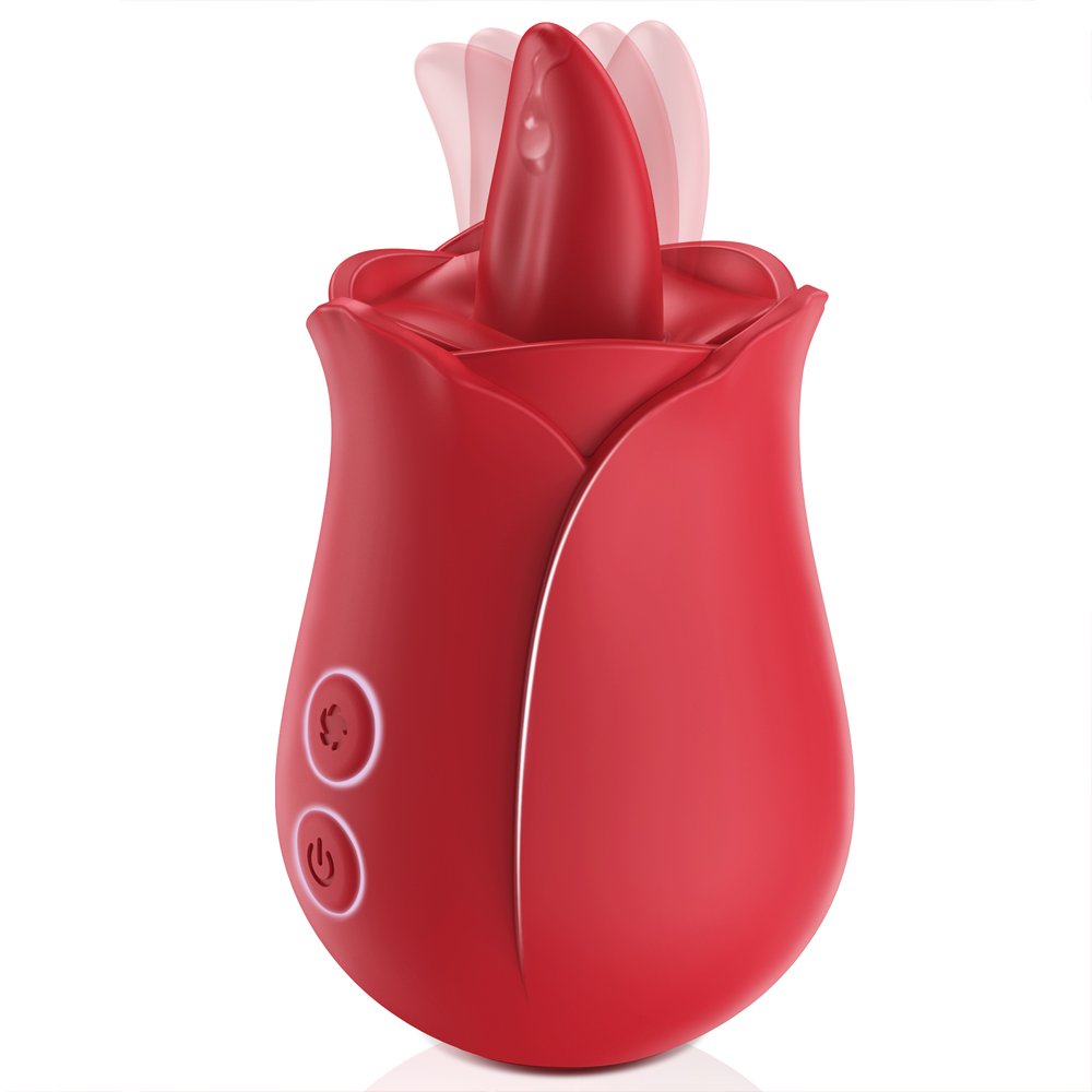 Rose Tongue Licking Toy Clitoral Nipple Stimulator For Women