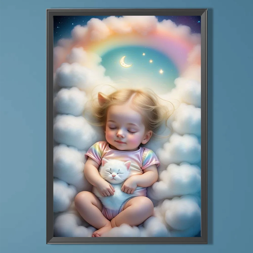 Diamond Painting - Full Round Drill - Angel Baby(Canvas|40*60cm)