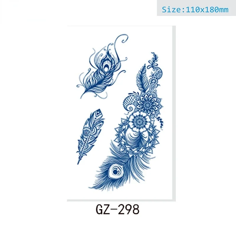 Net Red Herbal Juice Semi-permanent Waterproof Sweat-proof Tattoo Masking Scar Tattoo Sticker Herbal Juice Tattoo Sticker