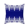 Blue Floral Plush Home Living Creative Sofa Cushion Pillow Cover