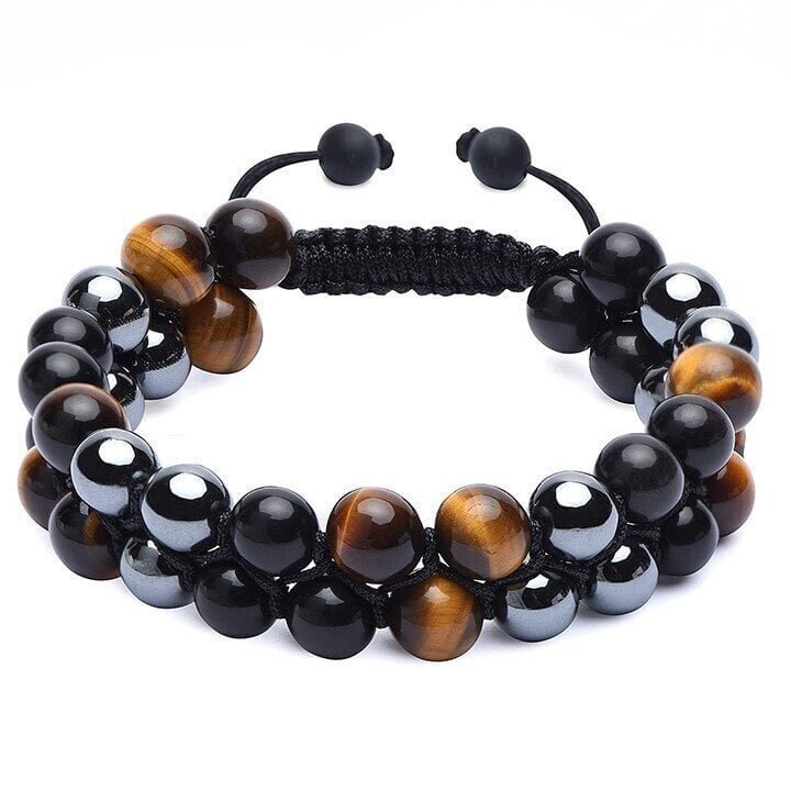 🔥LAST DAY 49% OFF🔥Triple Protection Bracelet-Genuine Tigers Eye Agate and  Black gallstone - The Perfect Gift