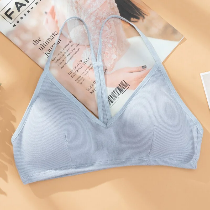 Wireless Backless Bras Women Bralette Top Push Up Sports Female Y-line Straps Brassiere Tube Seamless Crop Tank Tops Active Bras