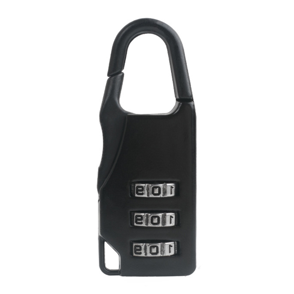 

Mini 3 Digit Combination Padlock Zinc Alloy Travel Luggage Lock, Black, 501 Original