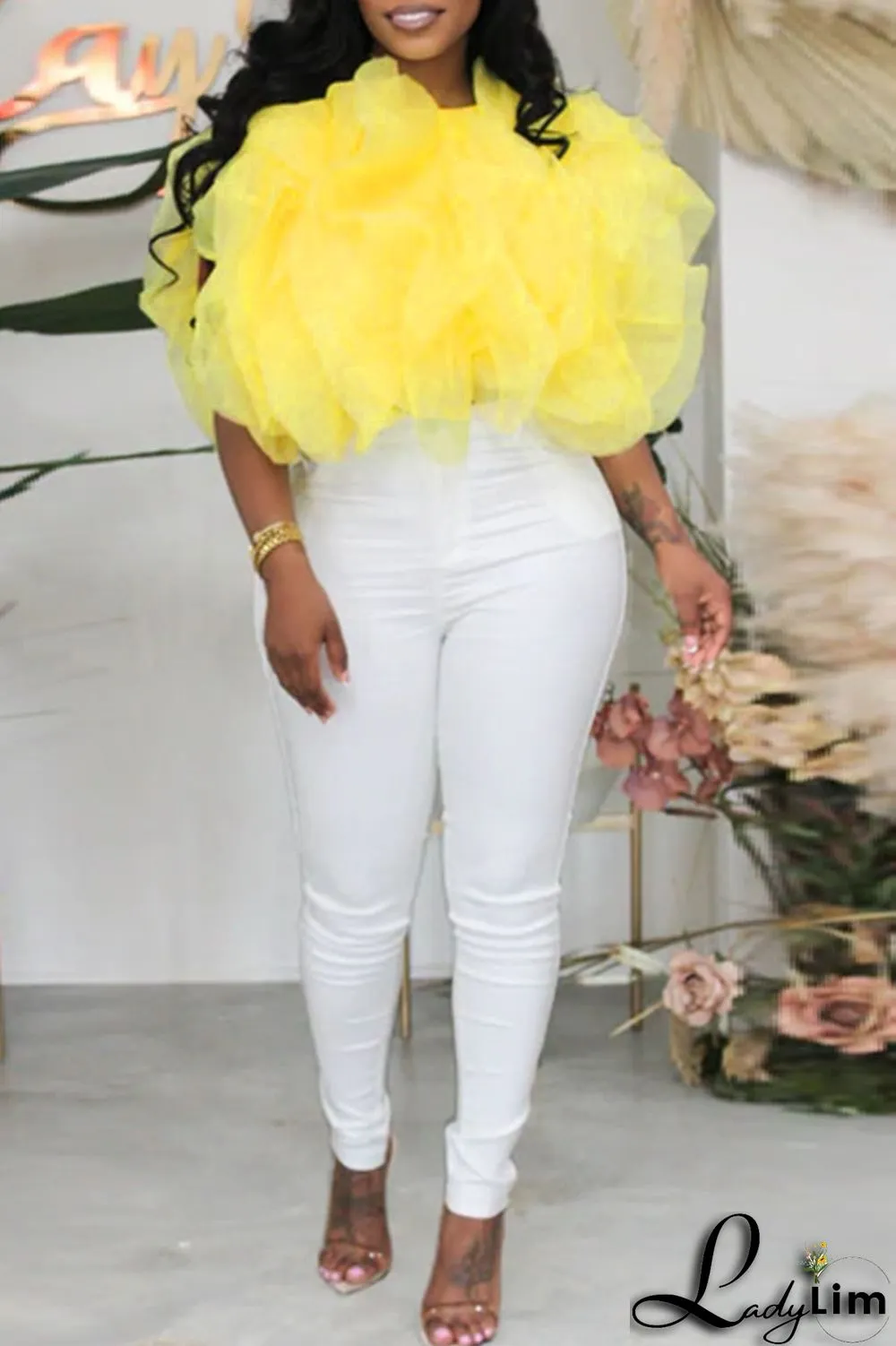 Green Fashion Sweet Solid Patchwork Asymmetrical O Neck Tops