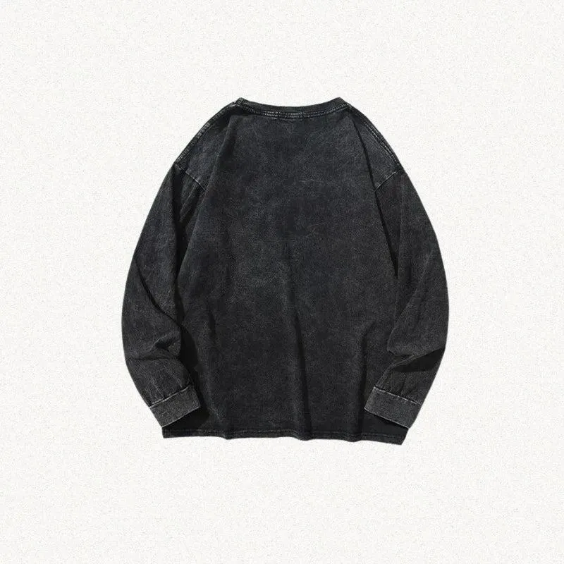 Brownm Oversized Distressed Basic Tee