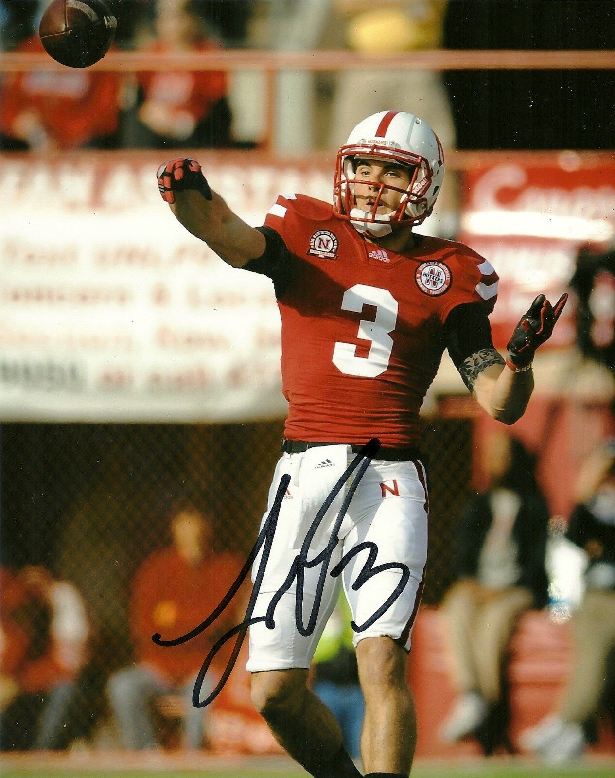 TAYLOR MARTINEZ HAND SIGNED NEBRASKA CORNHUSKERS 8X10 Photo Poster painting W/COA