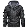 Mens Outdoor Cold-proof Motorcycle Leather Jacket by Inlyline