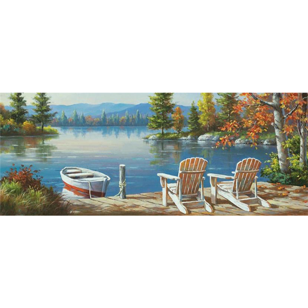 

Lakeside - Round Drill Diamond Painting - 80*30CM (Big Size), 501 Original