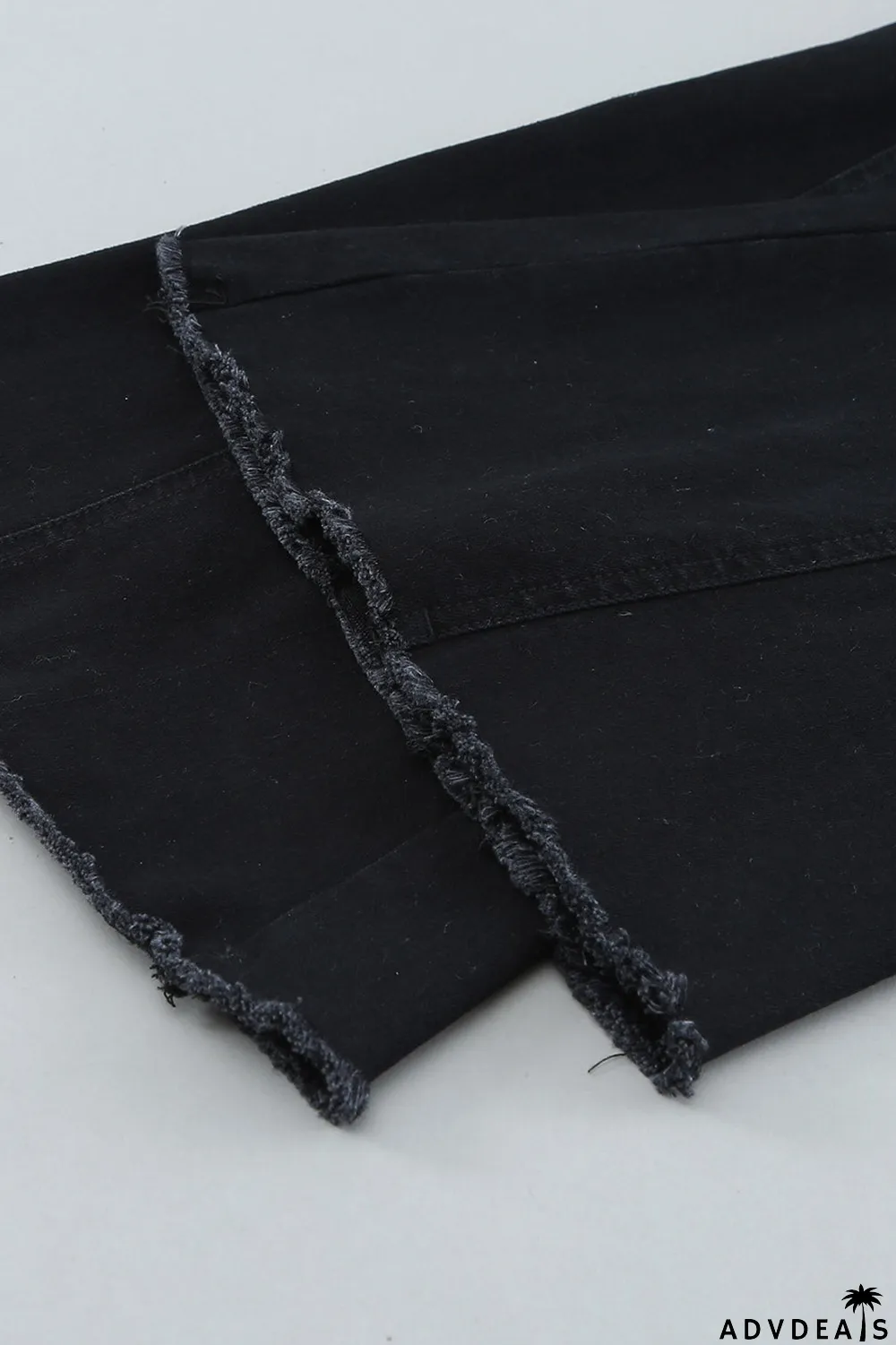 Distressed Bell Bottom Denim Pants