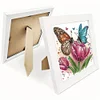 5D DIY Partial Special Shaped Drill Diamond Painting Kit Butterfly Decor With Frame Kit 18x18cm