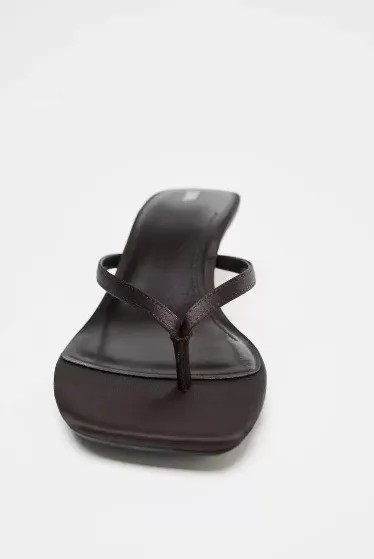Breakj Breakj Spring New 2025 French Head High Heel Women's Shoes Black Characters Open After The Toe And Fashion Cool