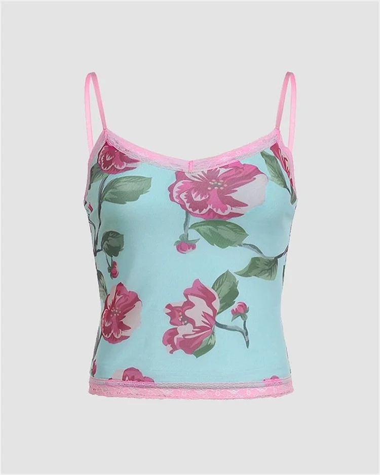 Roseythread Cami Floral Top