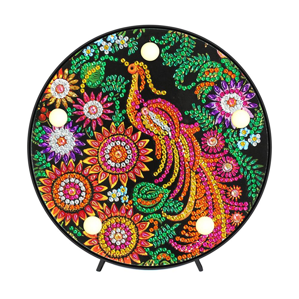 

Peacock-DIY Creative Diamond LED Lamp, 501 Original