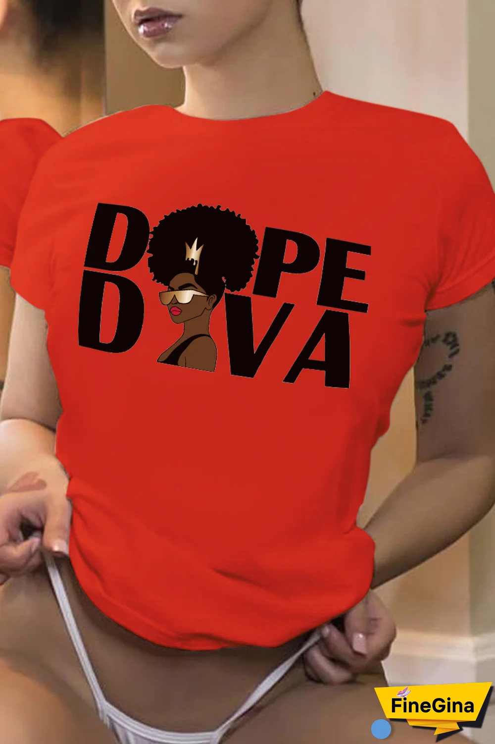 White Daily Vintage Print Patchwork Letter O Neck T-Shirts