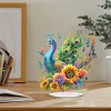 DIY Peacock Acrylic Special Shaped Diamond Painting Desktop Ornaments