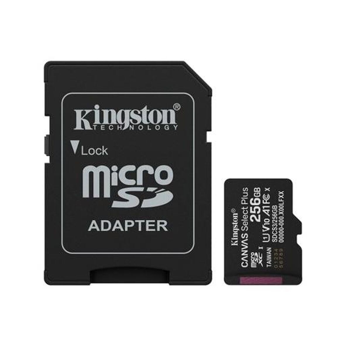 Micro SD Memory Card with Adaptor Kingston SDCS3/256GB 256 GB