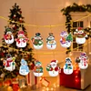 12Pcs Acrylic Christmas Hanging Diamond Painting Art Kits for Christmas Tree