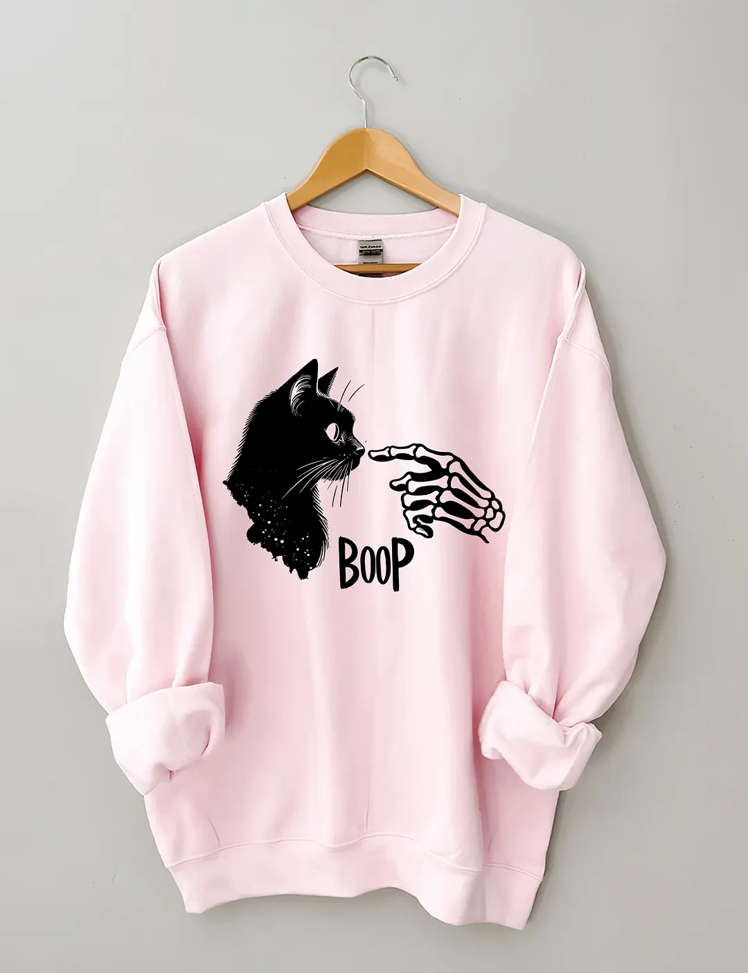 Skeleton Hand Cat Boop Sweatshirt