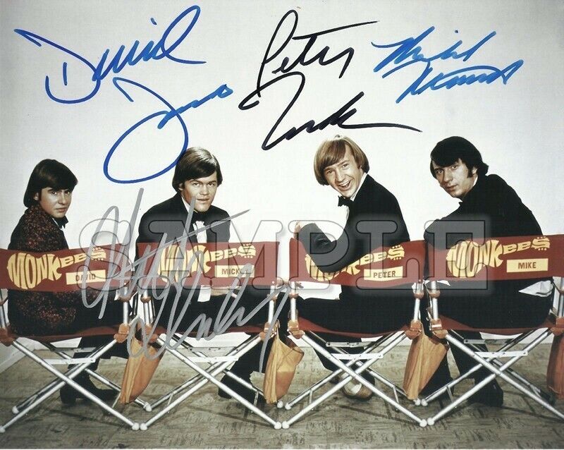 The Monkees Band Signed 8x10 Photo Poster painting RP -  Shipping!!