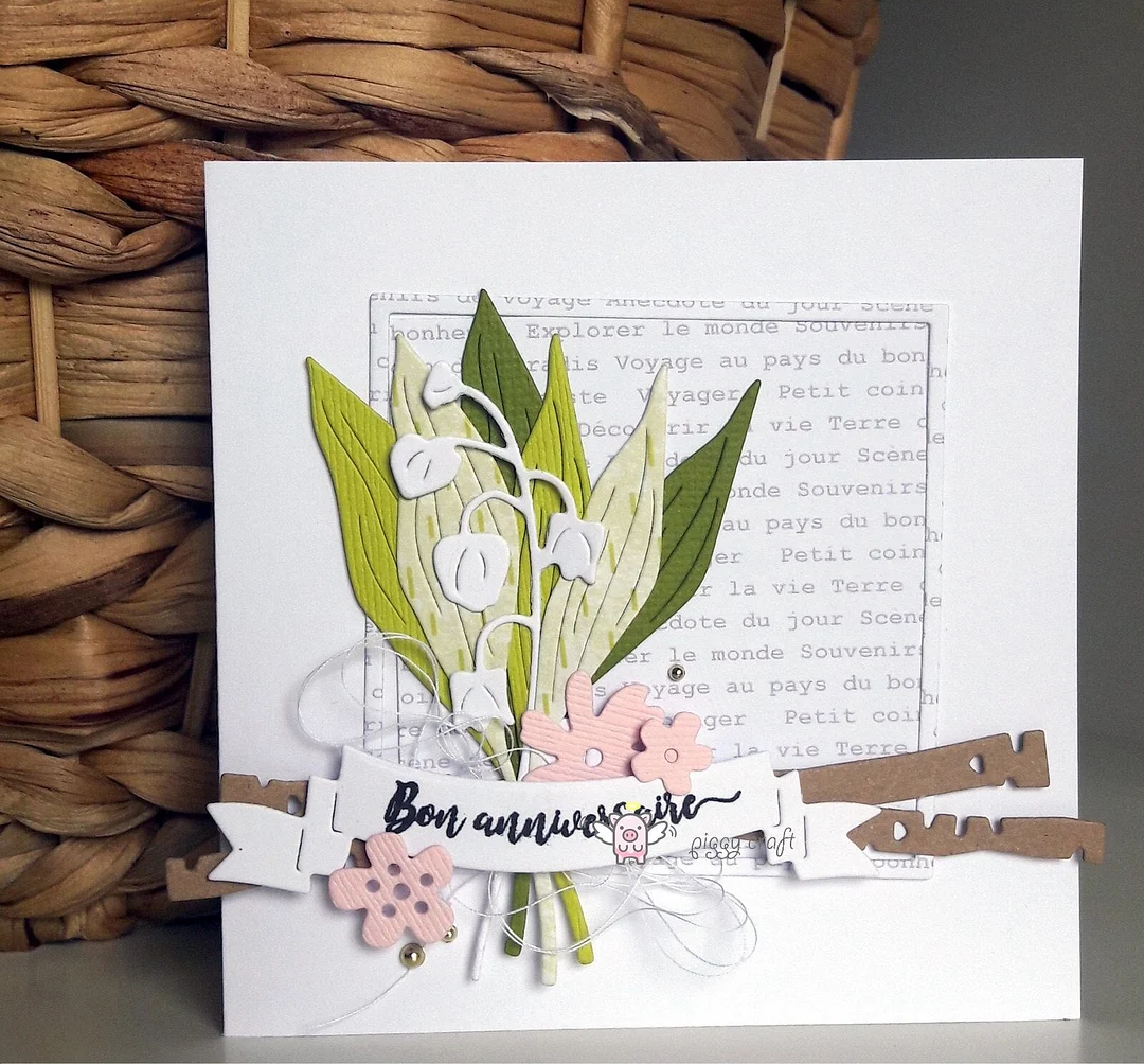 Piggy Craft metal cutting dies cut die mold Leaves flower branches Scrapbook paper craft knife mould blade punch stencils dies